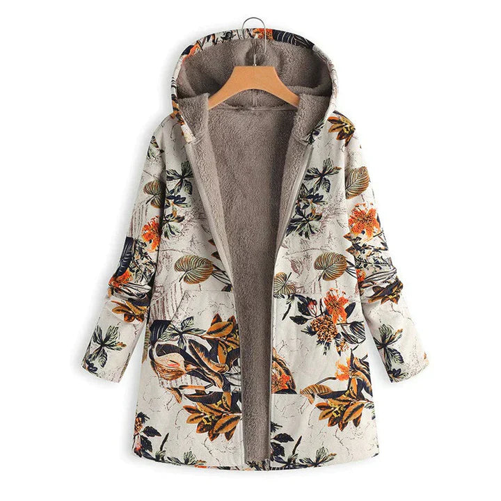 Damen-Übergangsjacke mit Kapuze und Fronttaschen