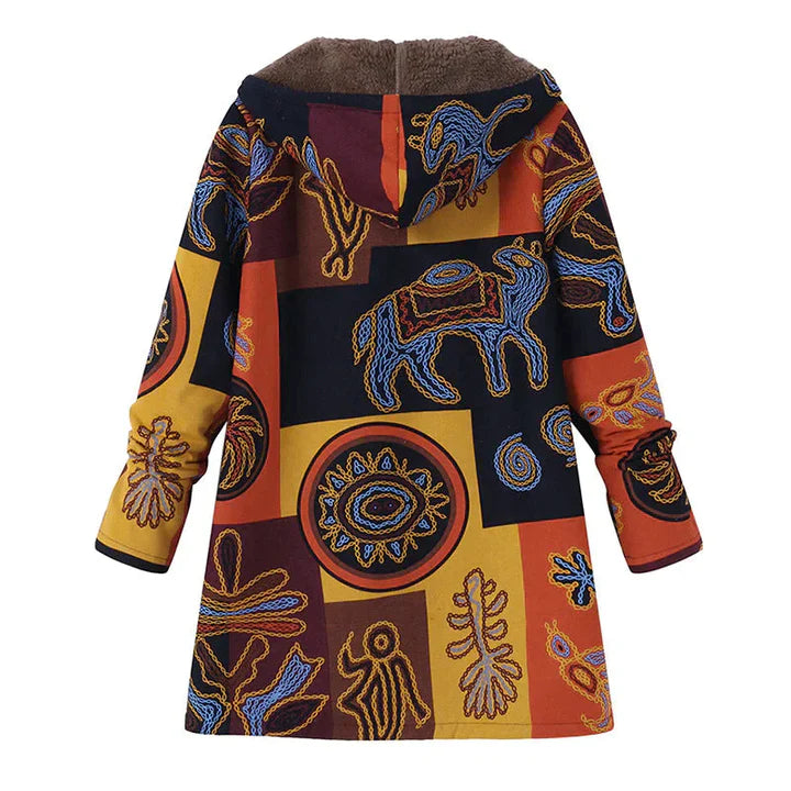 Damen-Übergangsjacke mit Kapuze und Fronttaschen