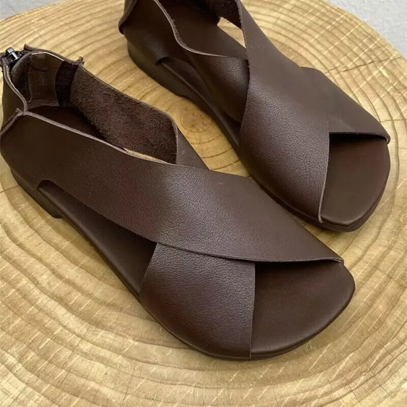 Leren Vintage Sandalen im indischen Stil