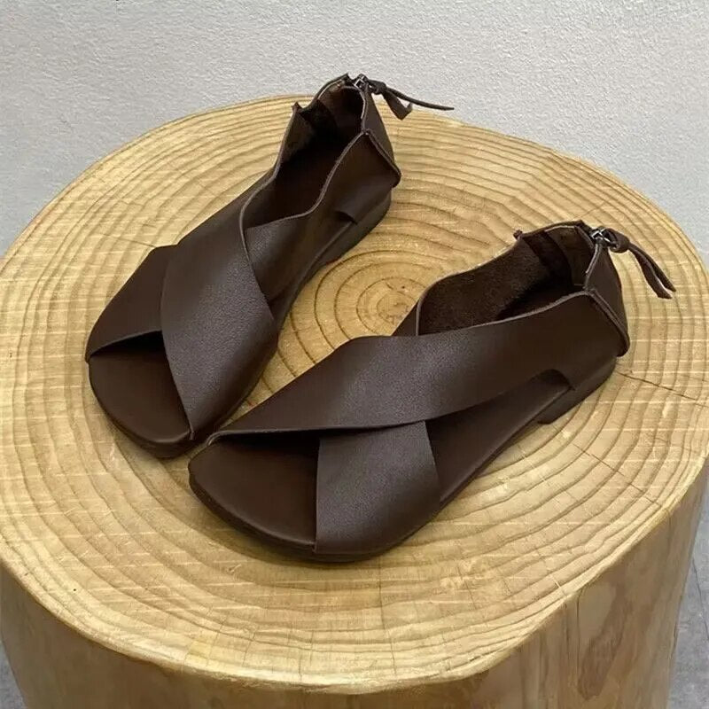 Leren Vintage Sandalen im indischen Stil