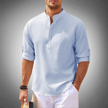 Maurice – Stilvolles Herrenhemd aus atmungsaktivem Leinen-Look