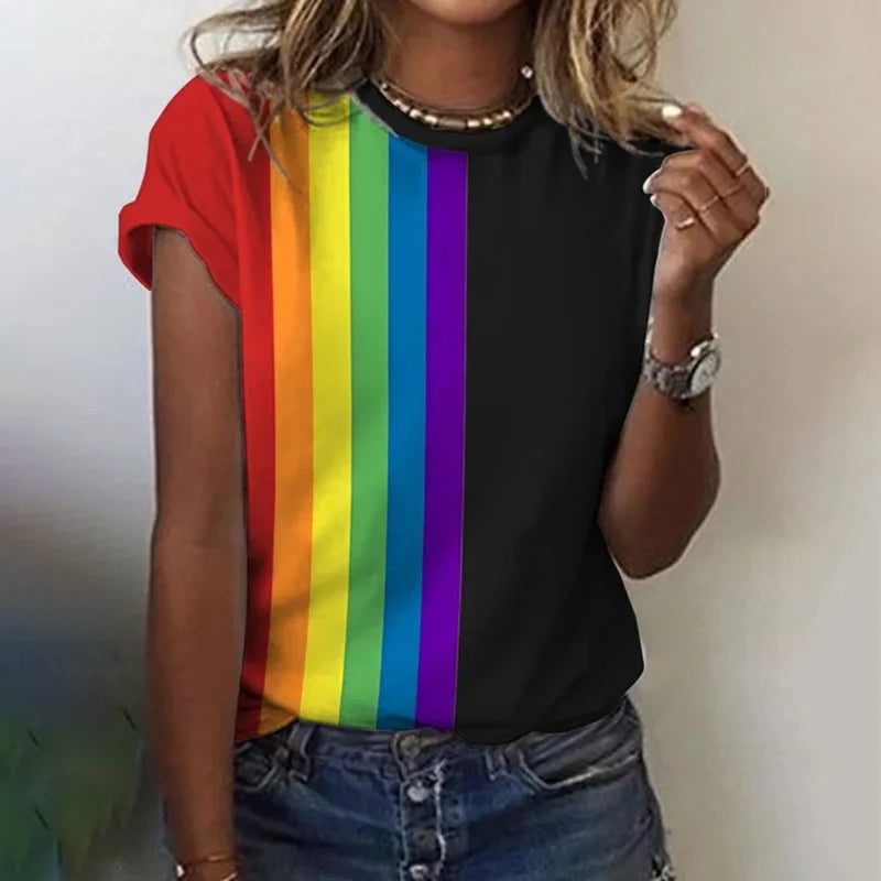 Stylisches Regenbogen-T-Shirt