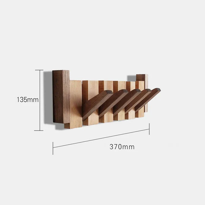 Robuster Wandgarderobenständer aus Holz mit Musikalischem Design
