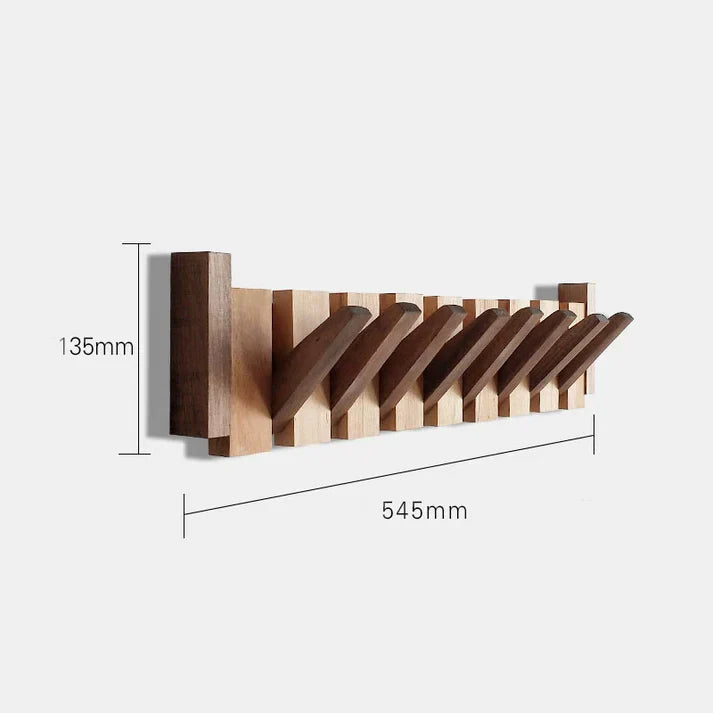 Robuster Wandgarderobenständer aus Holz mit Musikalischem Design