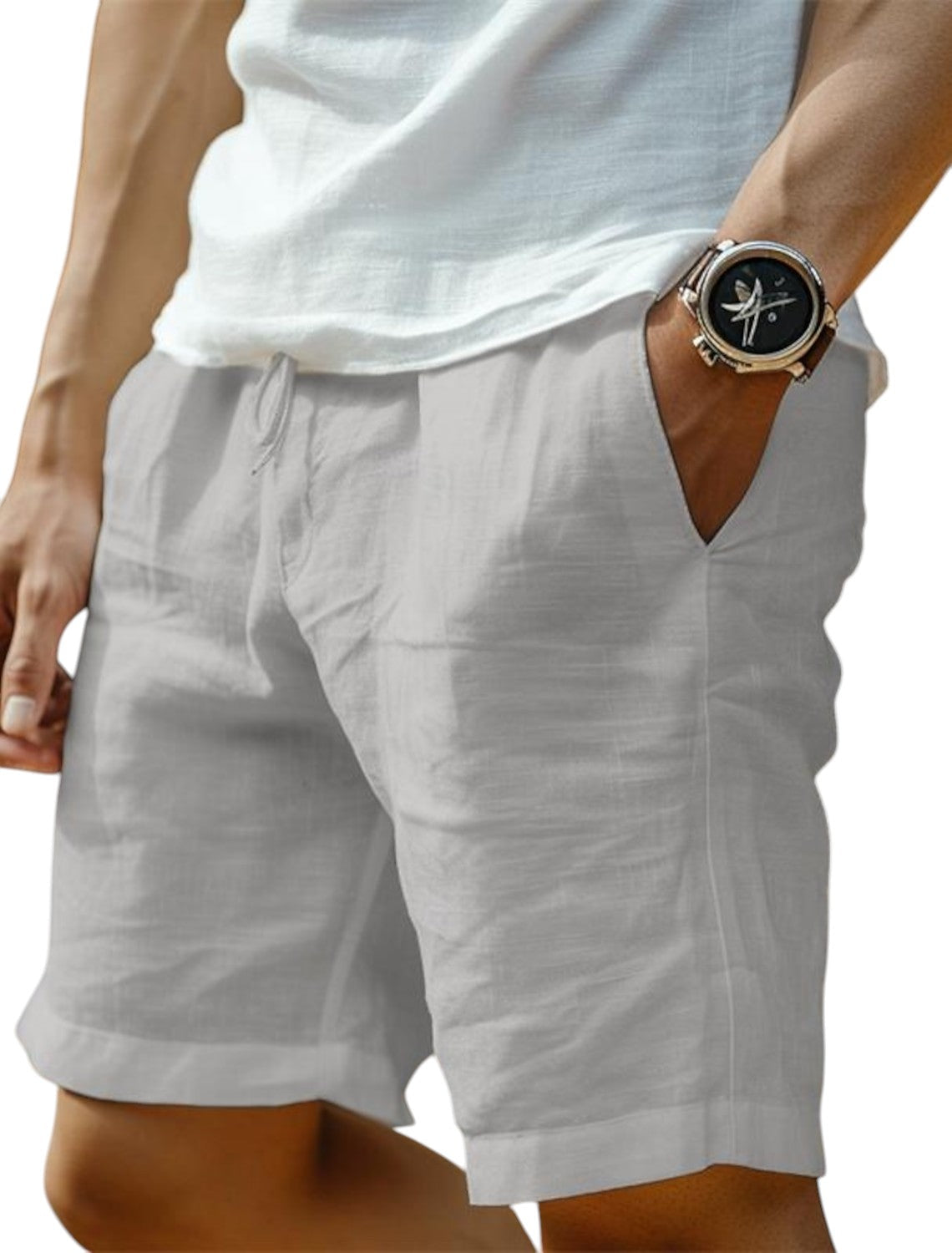 Herren Elegante Freizeitshorts mit Kordelzug