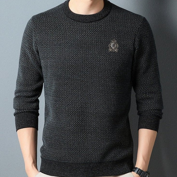Herren Gemütlicher Strickpullover mit Rundhalsausschnitt