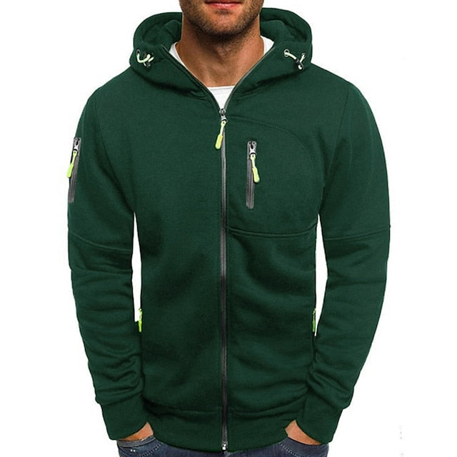 Herren Eleganter Kapuzenpullover mit Fronttaschen