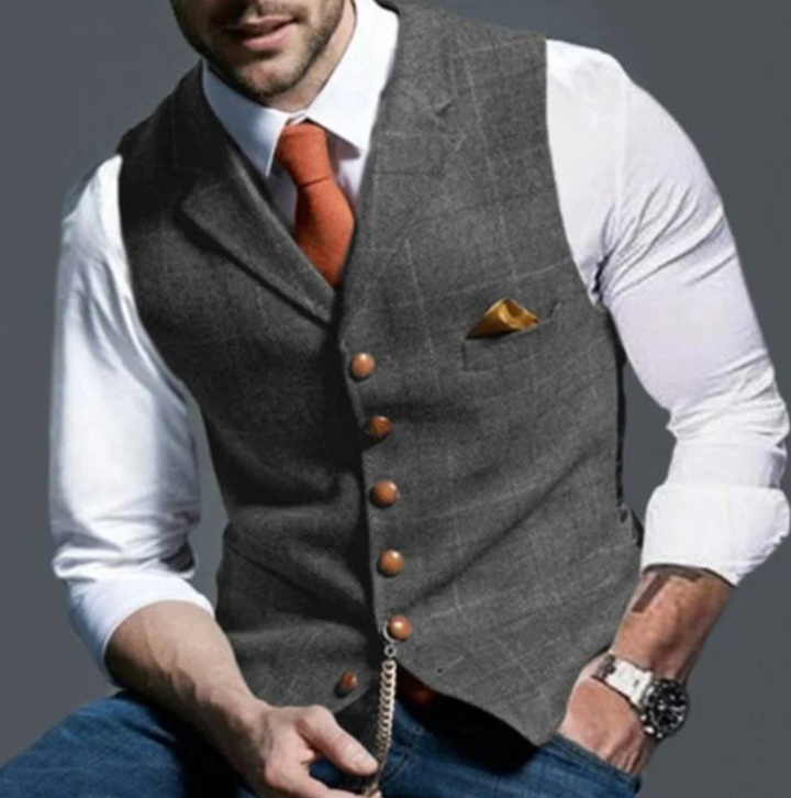 Elegantes Herren-Gilet aus Tweed