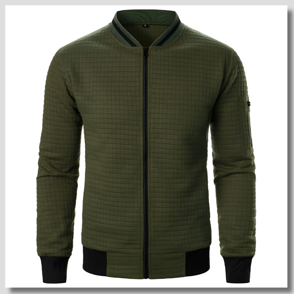 Bequemer und warmer Herrenpullover mit Reißverschluss