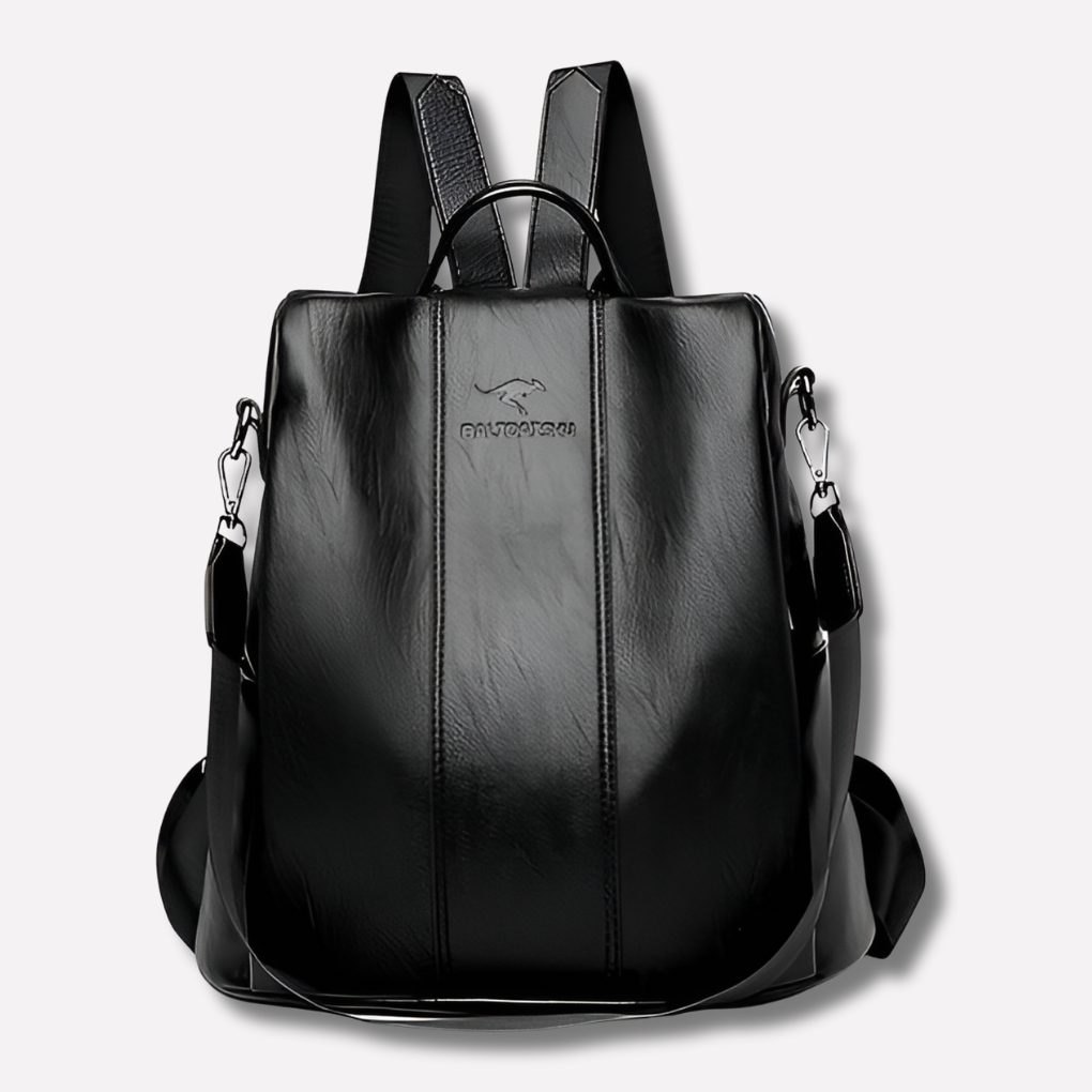 Diebstahlsicherer Lederrucksack für Damen