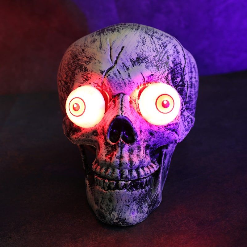 Halloween Yard Decorations Skeleton Sign with Stakes LED Light Up Outdoor Prop