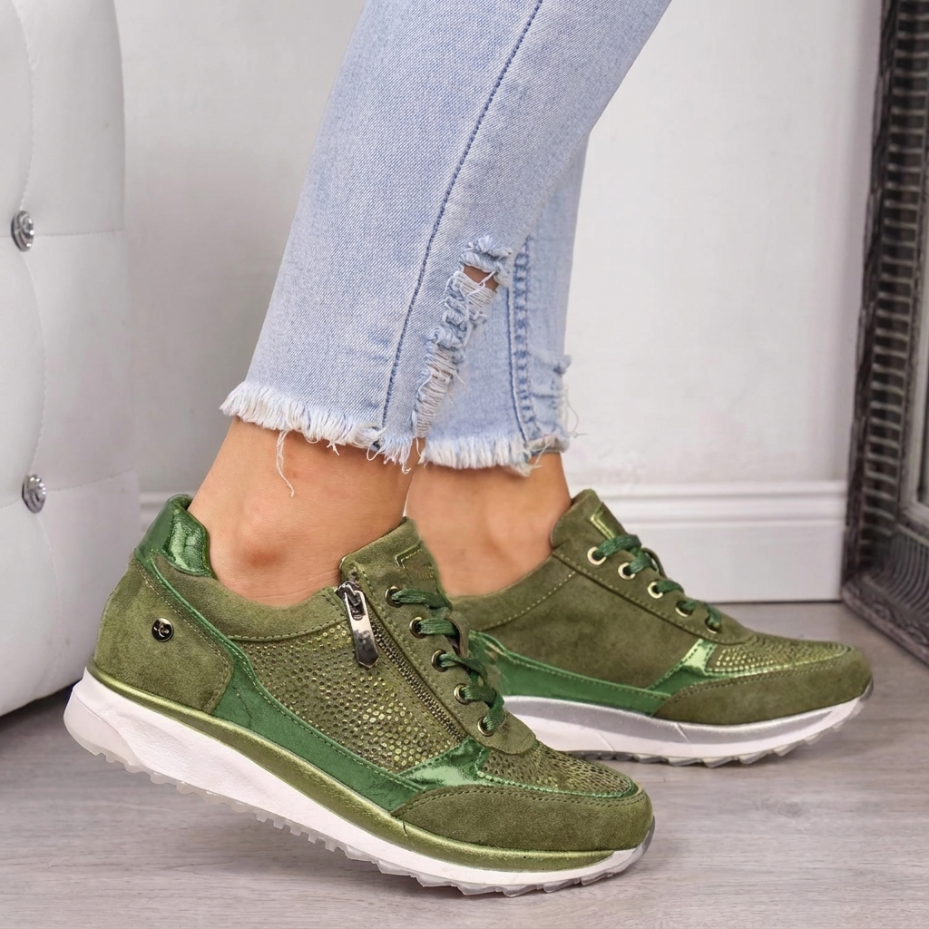 Orthopädische Atmungsaktive Reißverschluss-Sneaker für Damen