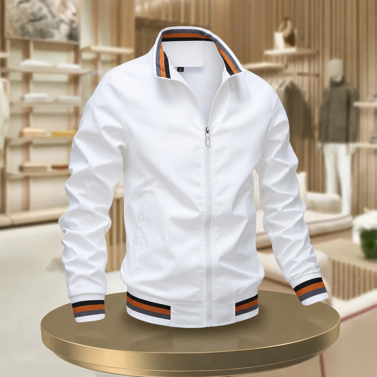 Lässige Herrenjacke mit Reißverschluss für Komfort im Alltag