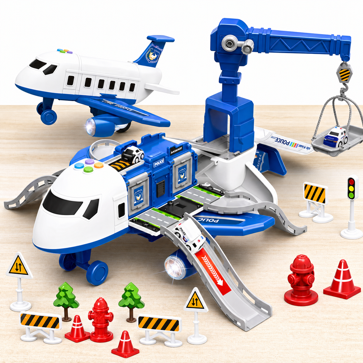 Verformbares Passagierflugzeug-Spielzeug mit Stauraum
