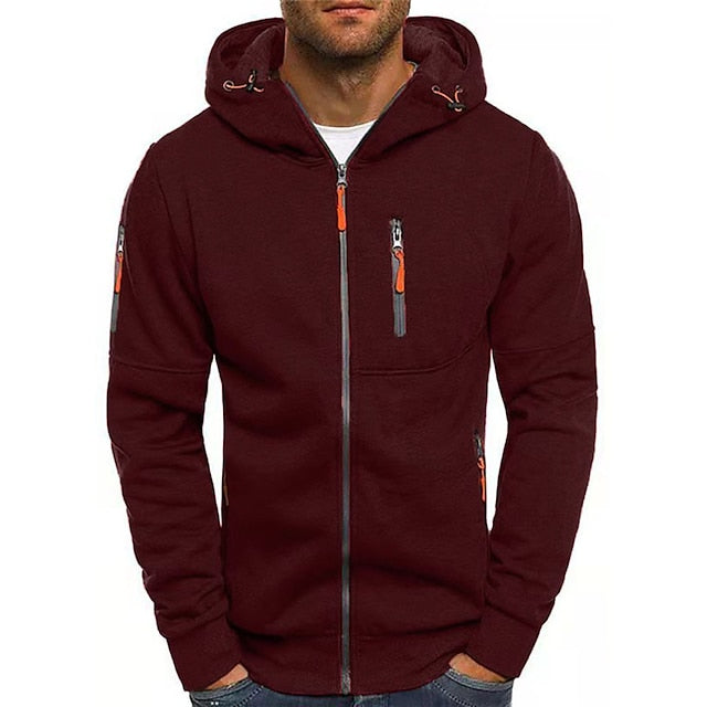 Herren Eleganter Kapuzenpullover mit Fronttaschen