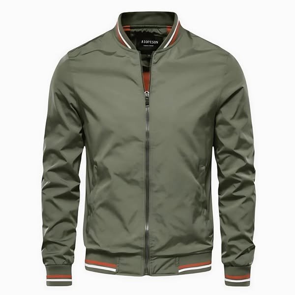 Herren Elegante Übergangs-Bomberjacke mit Seitentaschen