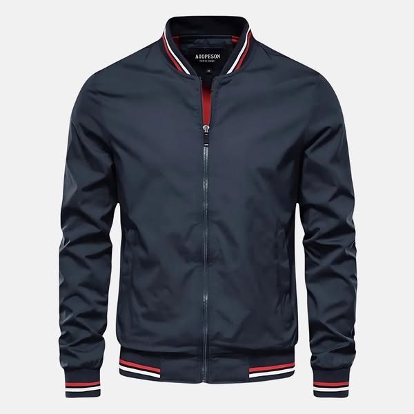 Herren Elegante Übergangs-Bomberjacke mit Seitentaschen