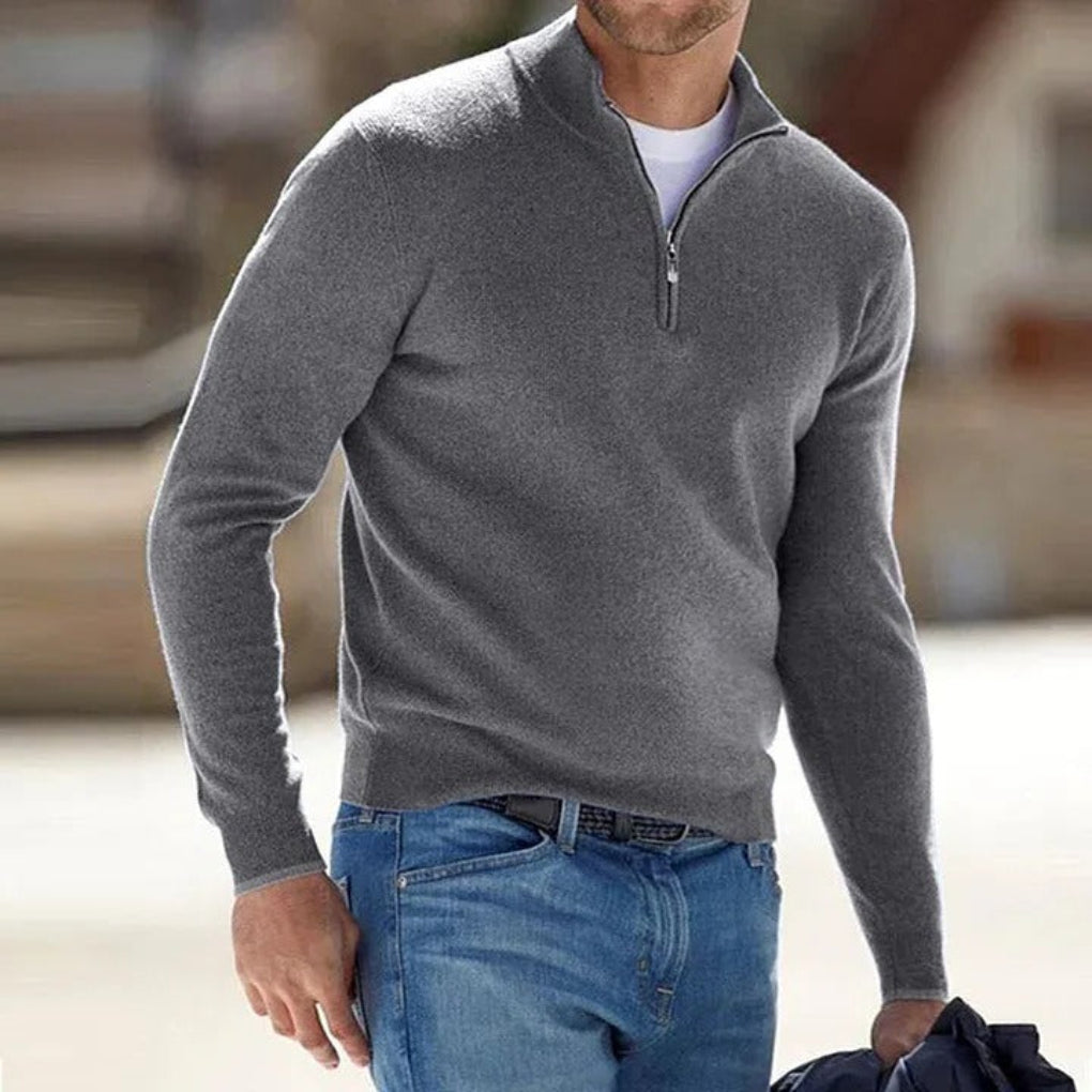 Herrenpullover mit Reißverschluss
