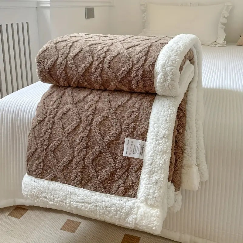 Kuscheldecke mit Wendefunktion aus Sherpa-Fleece