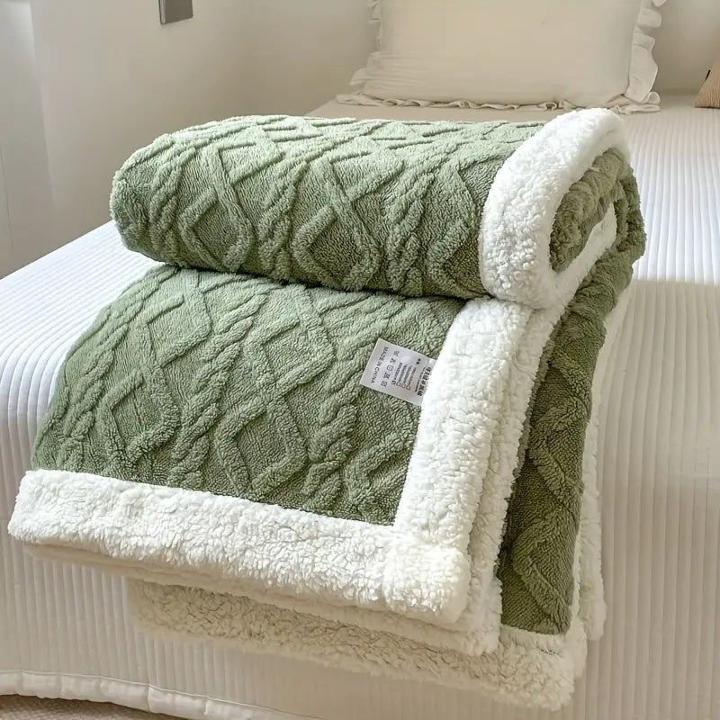 Kuscheldecke mit Wendefunktion aus Sherpa-Fleece