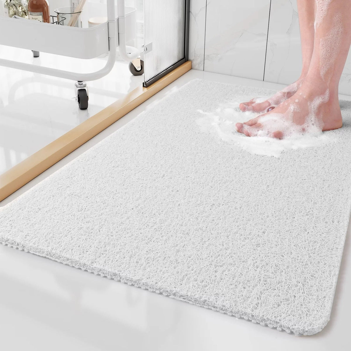 Rutschfester PVC-Badezimmerteppich mit weicher Fußmassageoberfläche