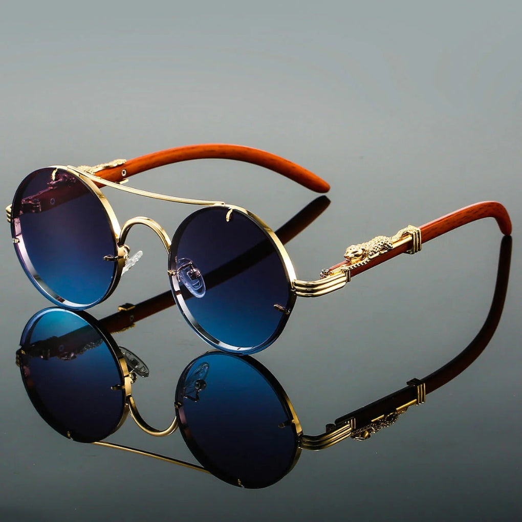 Vintage-Sonnenbrille mit Doppelsteg, unisex