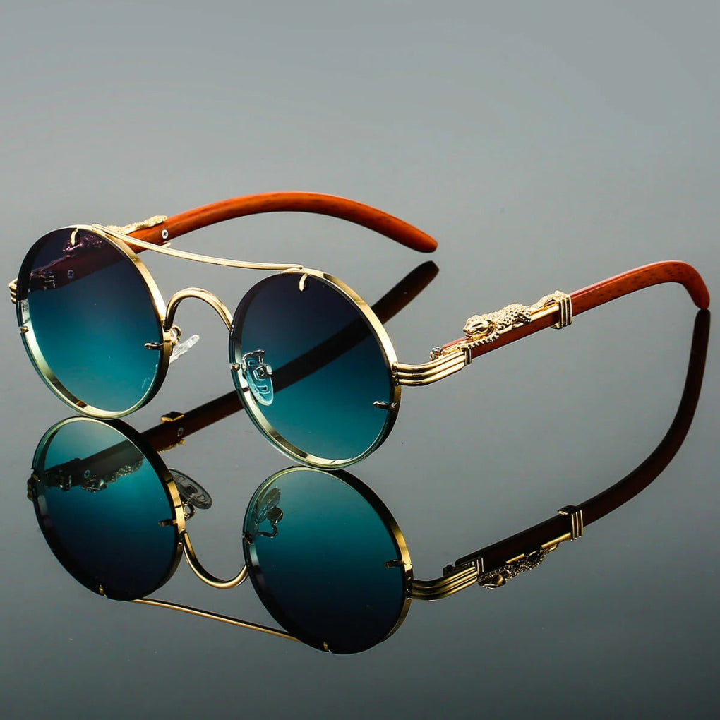 Vintage-Sonnenbrille mit Doppelsteg, unisex