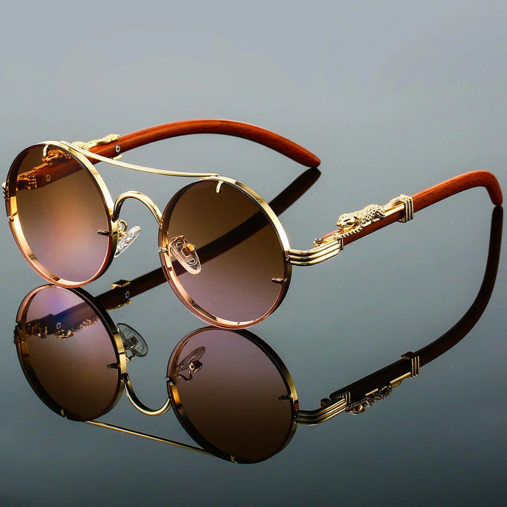 Vintage-Sonnenbrille mit Doppelsteg, unisex