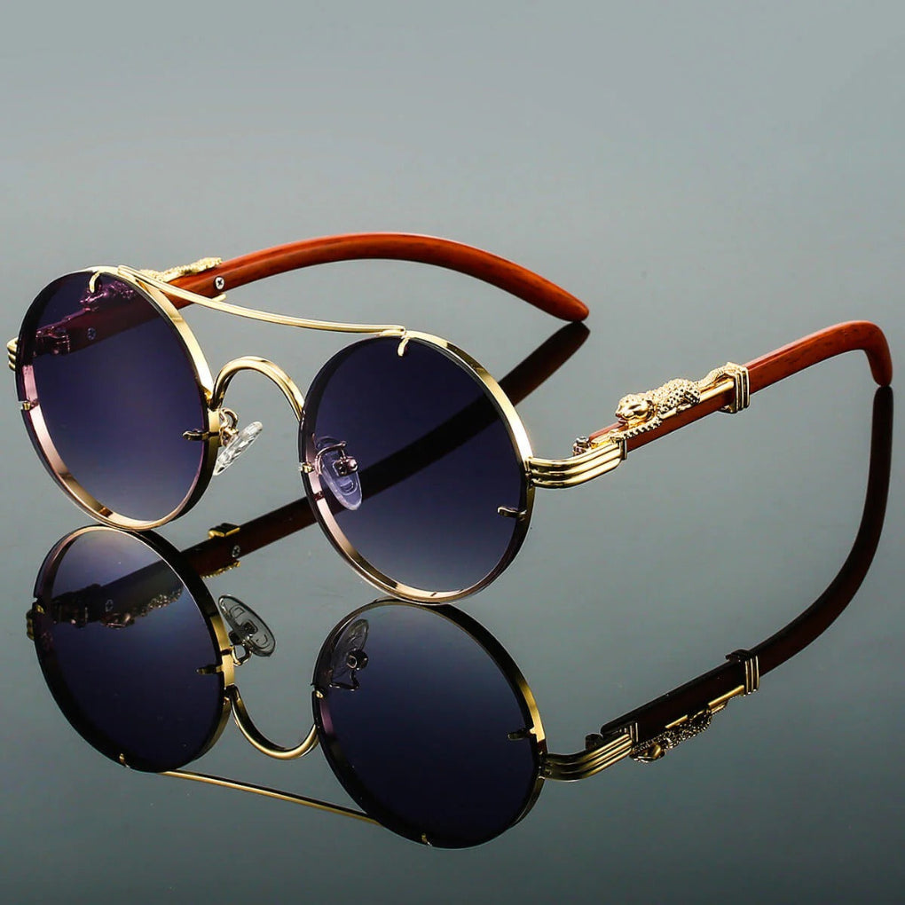 Vintage-Sonnenbrille mit Doppelsteg, unisex