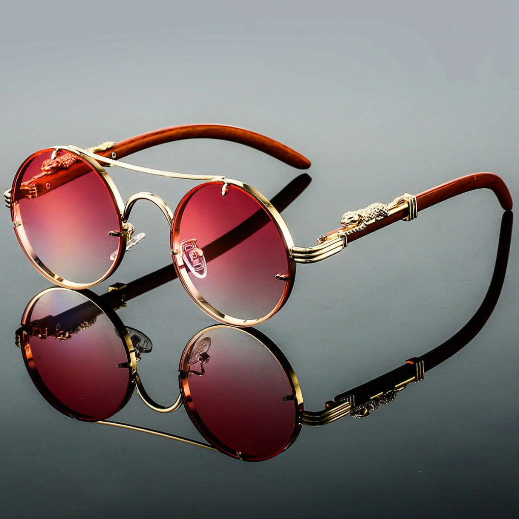 Vintage-Sonnenbrille mit Doppelsteg, unisex