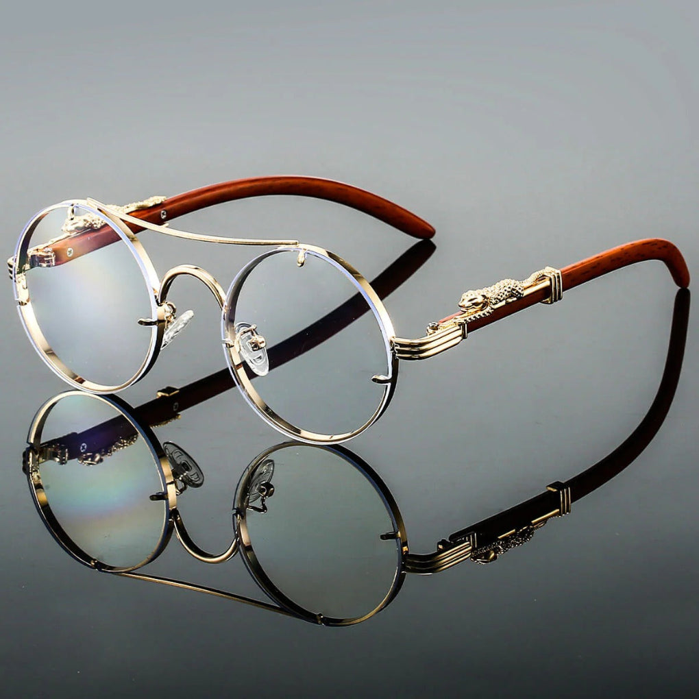 Vintage-Sonnenbrille mit Doppelsteg, unisex