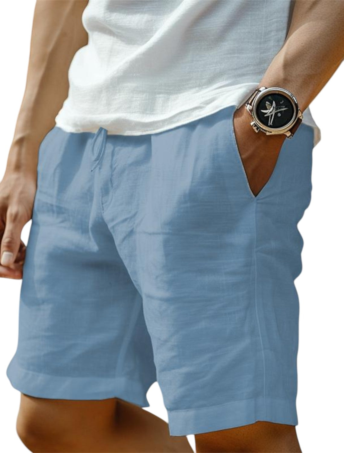 Herren Elegante Freizeitshorts mit Kordelzug