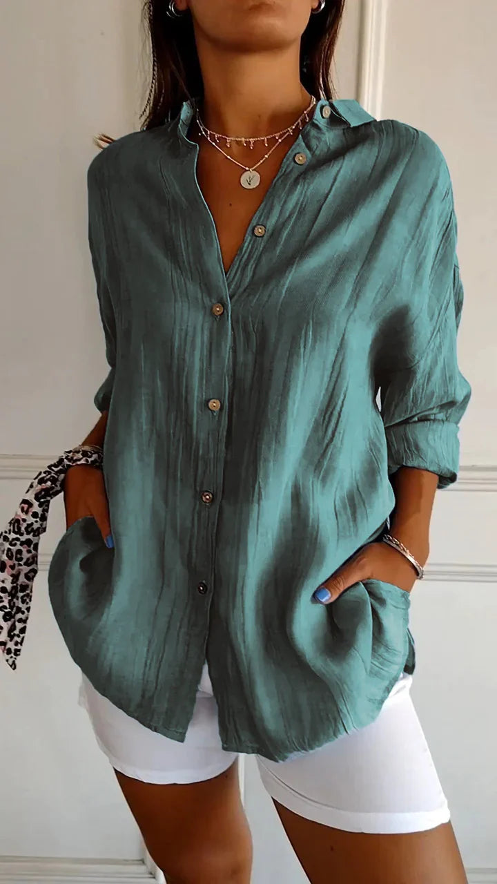 Lässiges Button-Down-Hemd für Damen