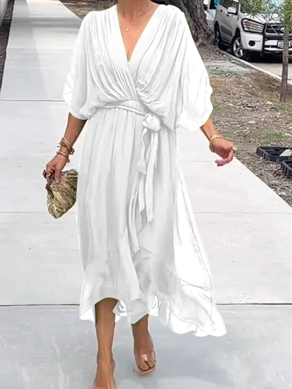 Elegantes Kleid mit V-Ausschnitt
