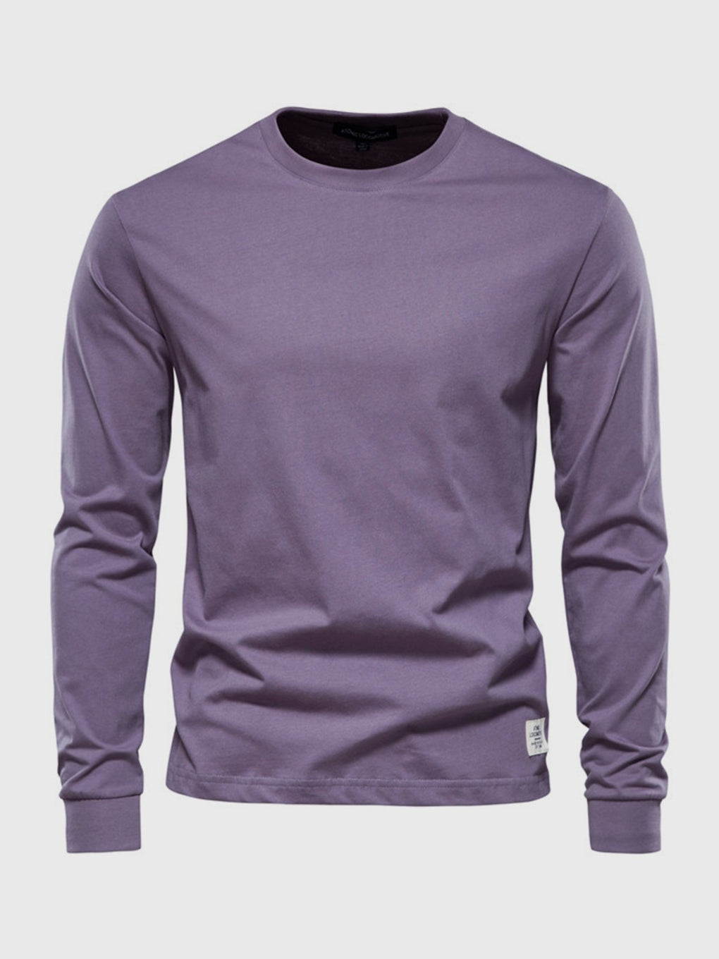 Herren Langarmshirt aus Baumwolle mit Rundhalsausschnitt