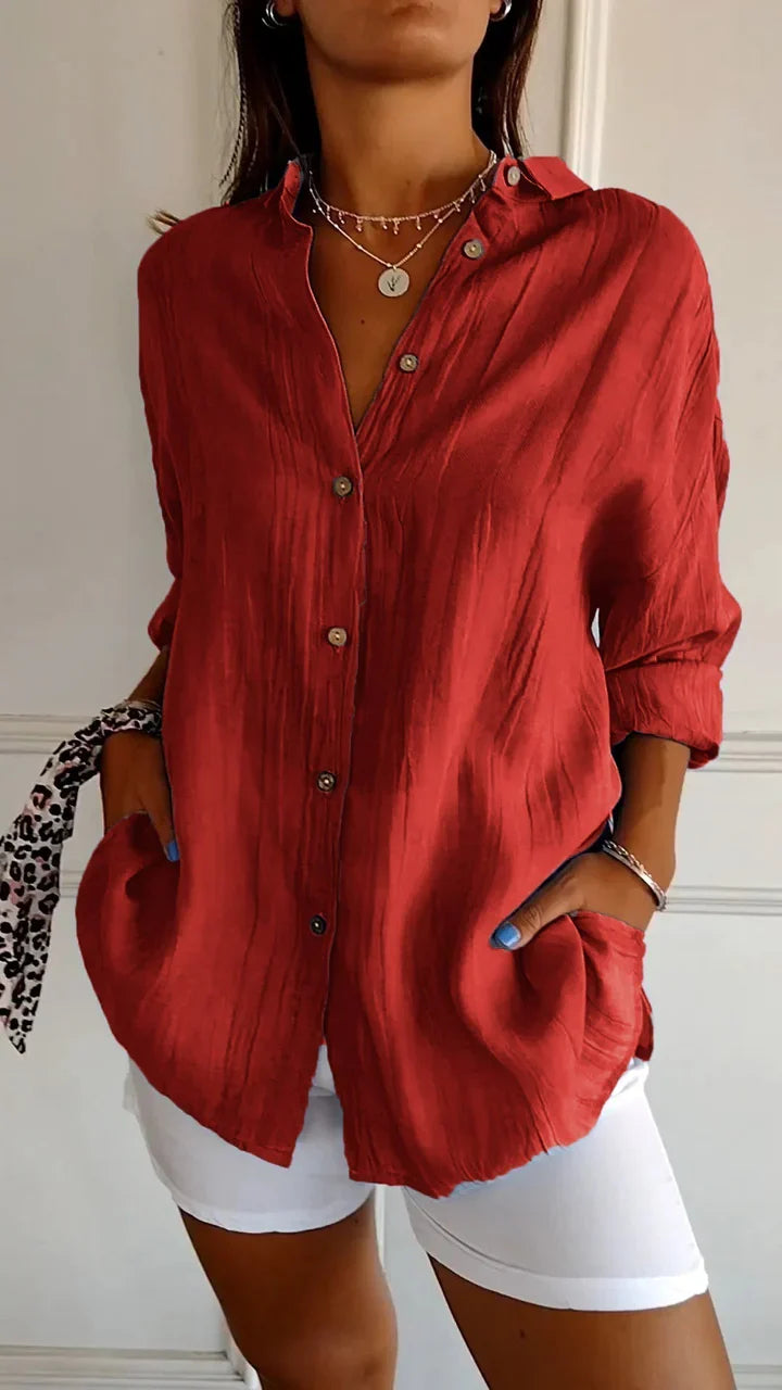 Lässiges Button-Down-Hemd für Damen