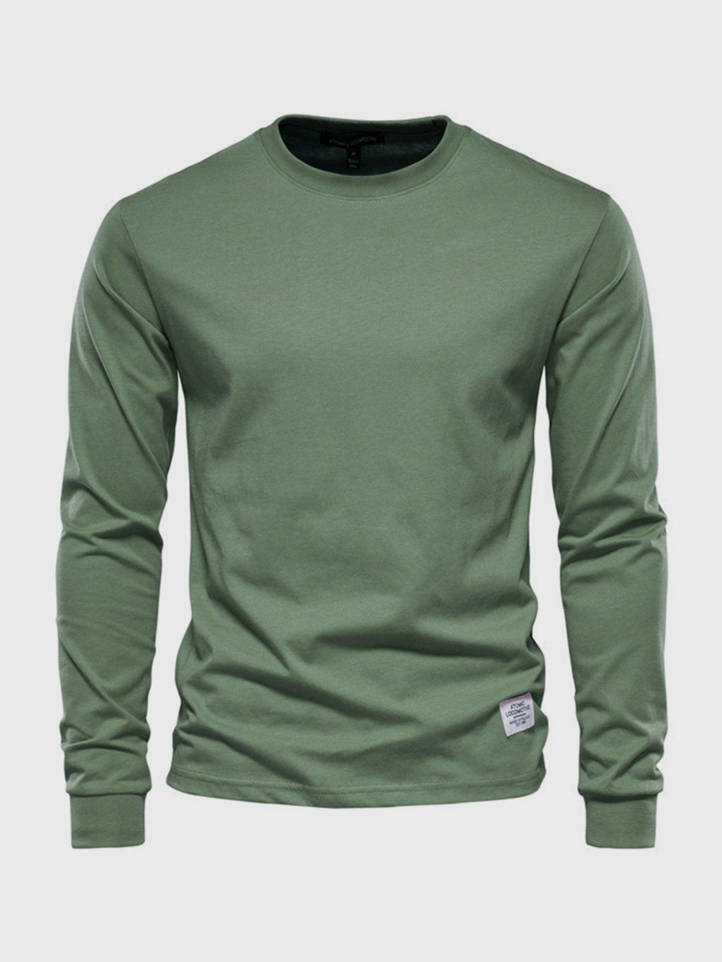 Herren Langarmshirt aus Baumwolle mit Rundhalsausschnitt
