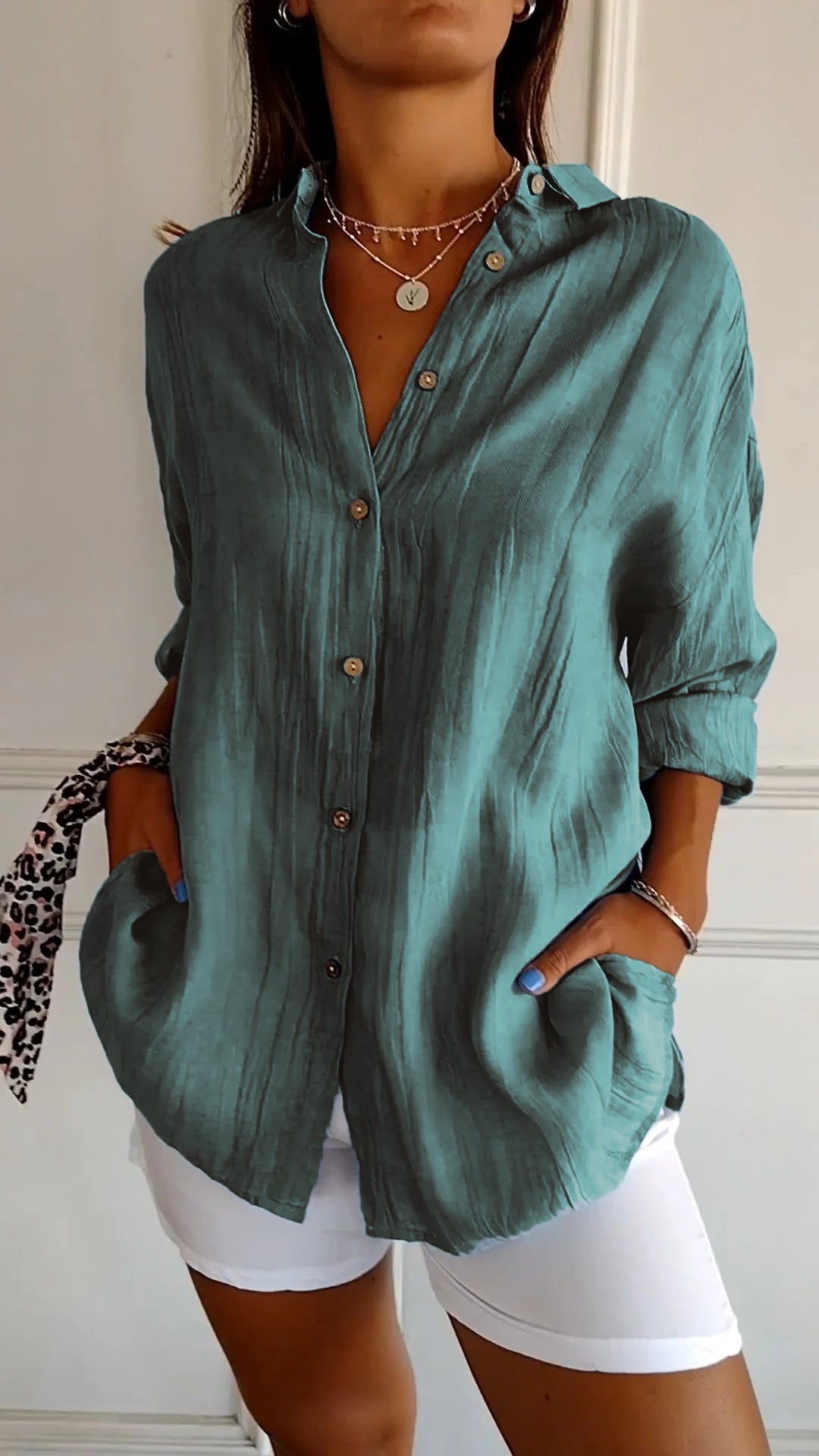 Zeitlose Button-Down Bluse für Damen mit Klassischem Schnitt