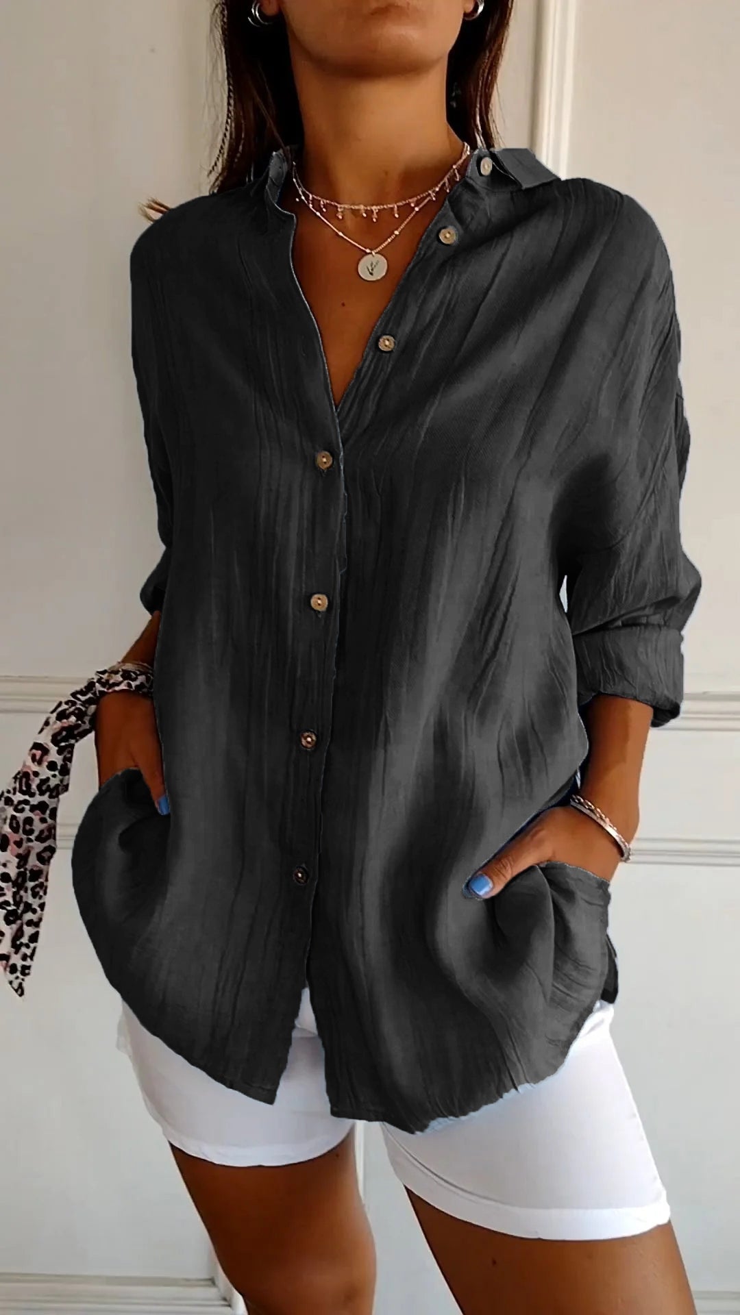 Zeitlose Button-Down Bluse für Damen mit Klassischem Schnitt