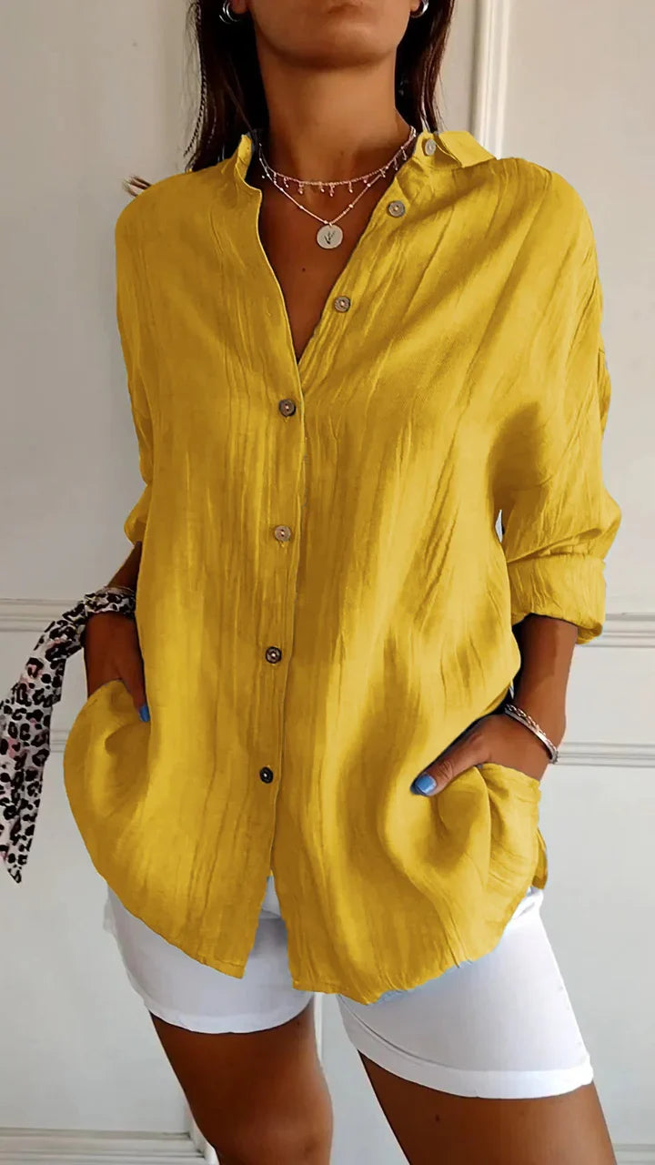 Lässiges Button-Down-Hemd für Damen