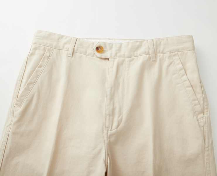 Herren Schlank Geschnittene Chino-Hose aus Baumwolle