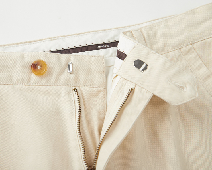 Herren Schlank Geschnittene Chino-Hose aus Baumwolle