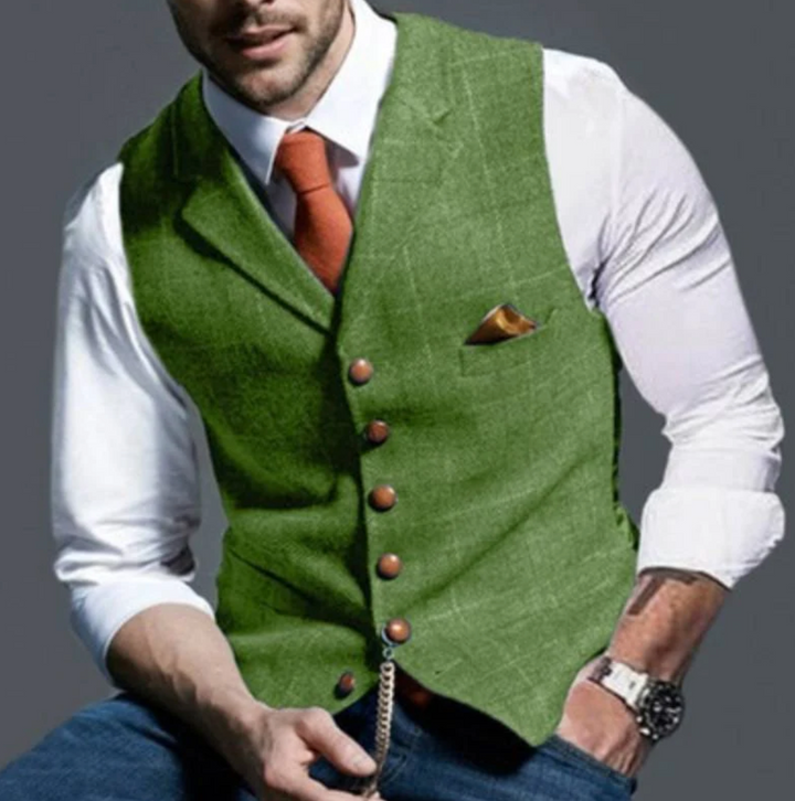 Elegantes Herren-Gilet aus Tweed