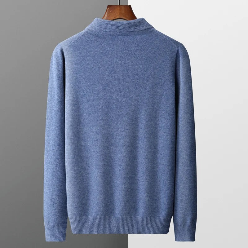 Herren Eleganter Pullover mit Polokragen