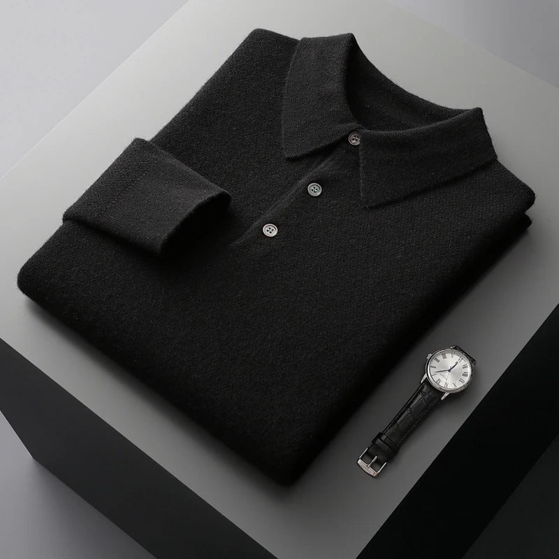 Herren Eleganter Pullover mit Polokragen