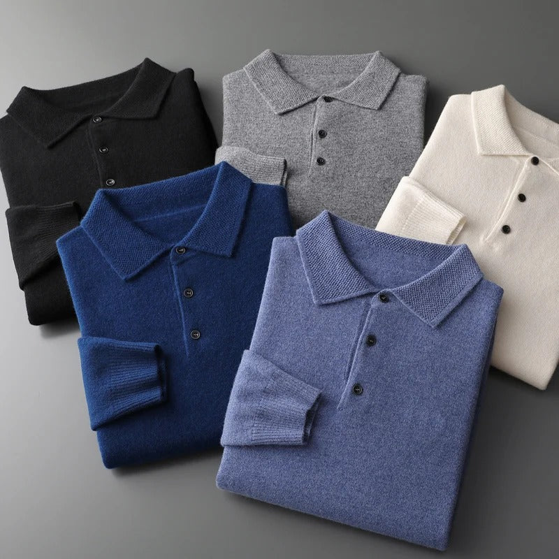 Herren Eleganter Pullover mit Polokragen
