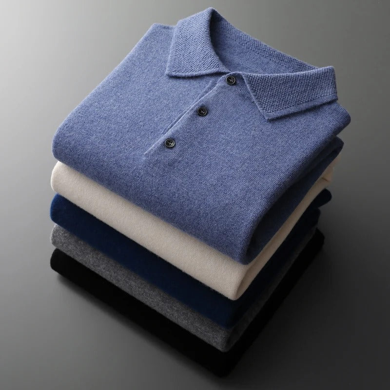 Herren Eleganter Pullover mit Polokragen