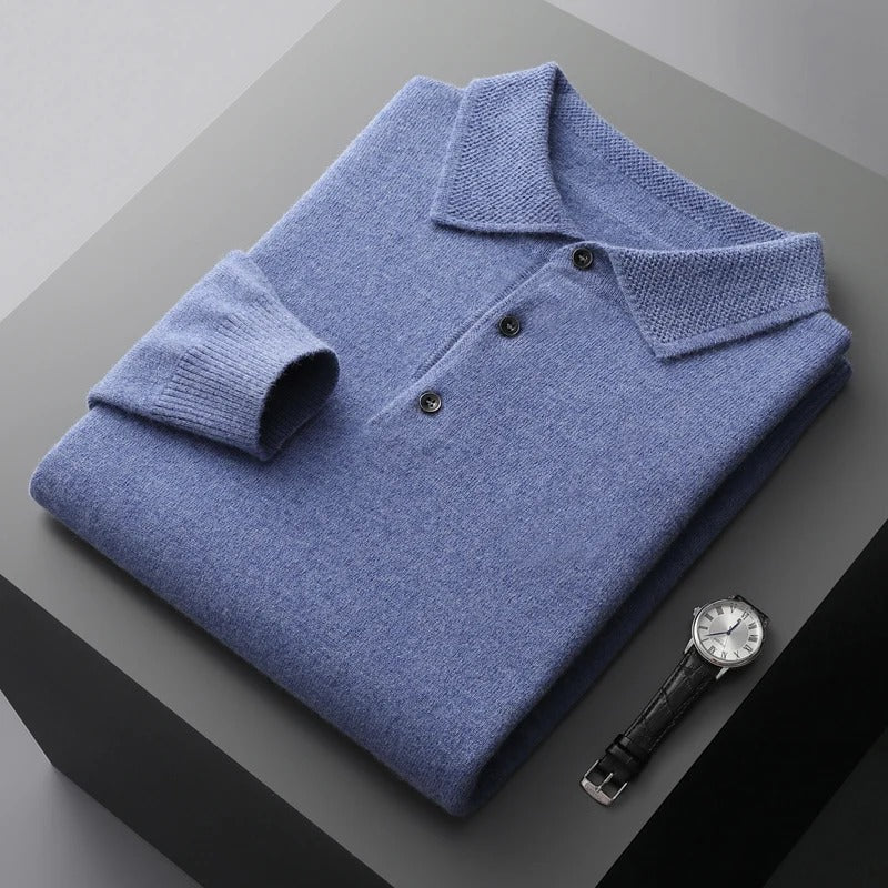 Herren Eleganter Pullover mit Polokragen