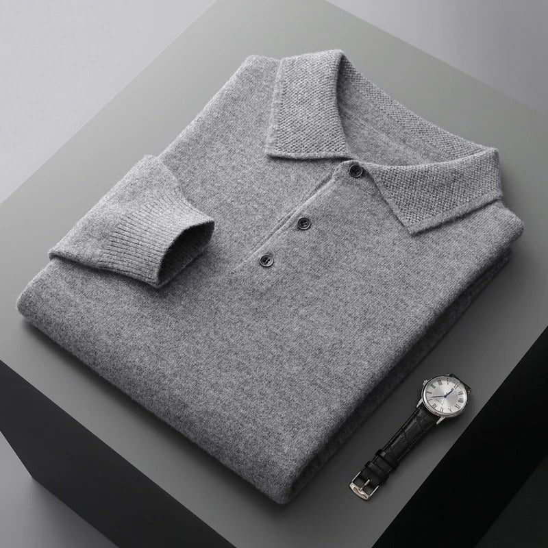 Herren Eleganter Pullover mit Polokragen
