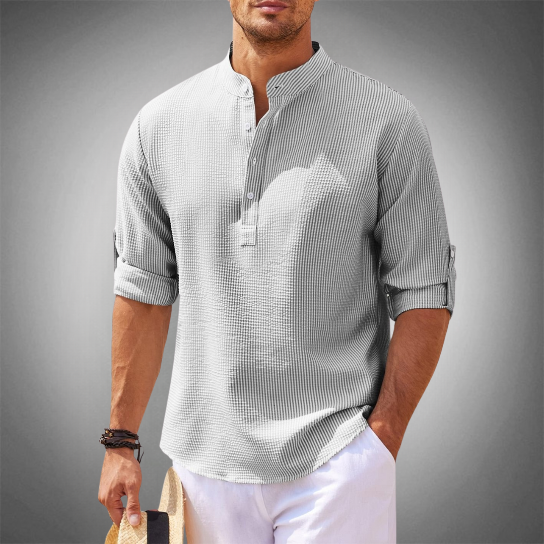 Maurice – Stilvolles Herrenhemd aus atmungsaktivem Leinen-Look